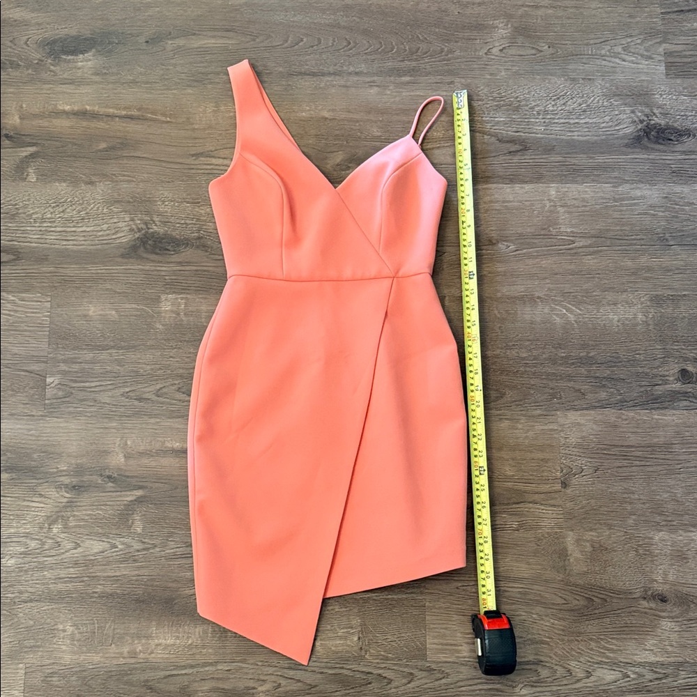 BCBGMaxAzria Coral One-Shoulder Asymmetrical Dress Size 2
